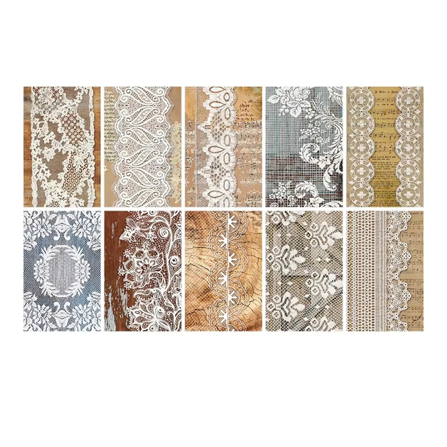 Vintage Lace 2 : Decorative Lace Paper Sheets - ScrapBookResourceCo