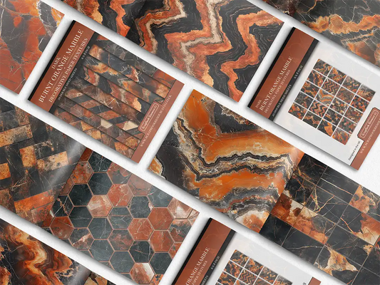 Dark Burnt Orange Marble