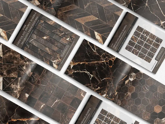 Dark Chocolate Brown Marble