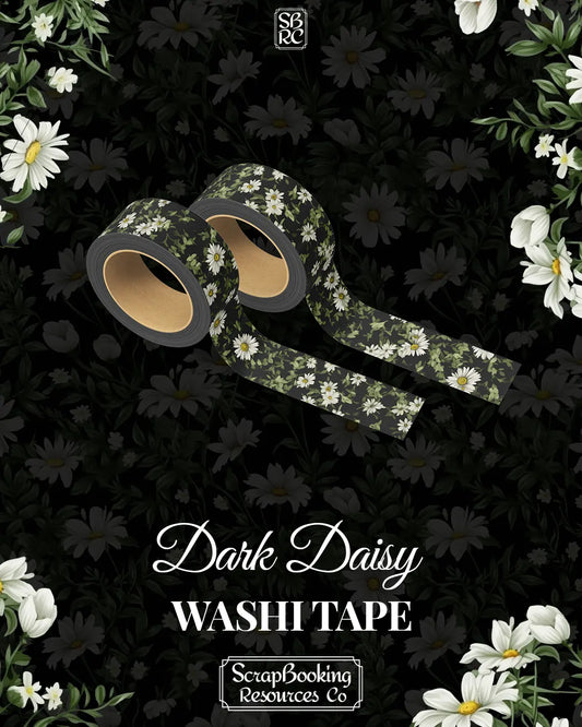 Dark Daisy Washi Tape - ScrapBookResourceCo