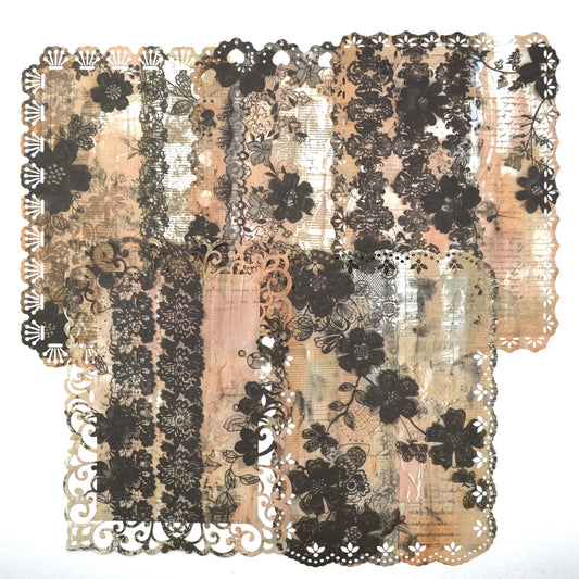 Dark Elegance : Die Cut Lace Paper