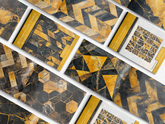 Dark Mustard Yellow Marble