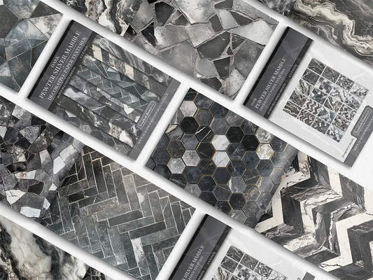 Dark Pewter Silver Marble