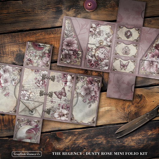 The Regency Dusty Rose Mini Folio Kit Style 1 DIGITAL DOWNLOAD