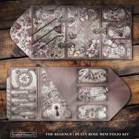 The Regency Dusty Rose Mini Folio Kit Style 2 DIGITAL DOWNLOAD