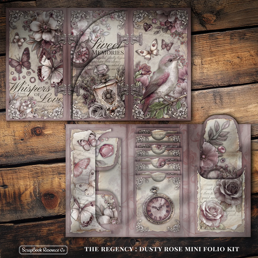 The Regency Dusty Rose Mini Folio Kit Style 3 DIGITAL DOWNLOAD
