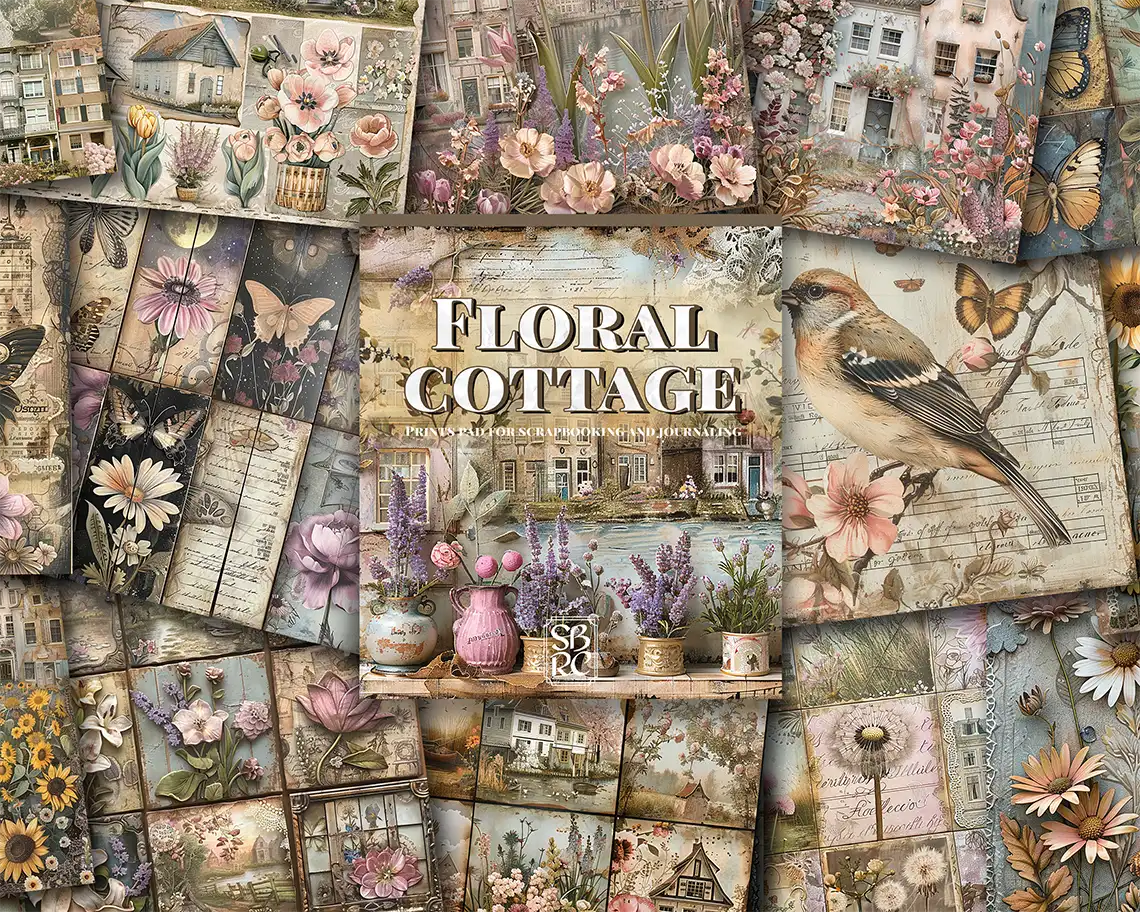 Floral Cottage - ScrapBookResourceCo
