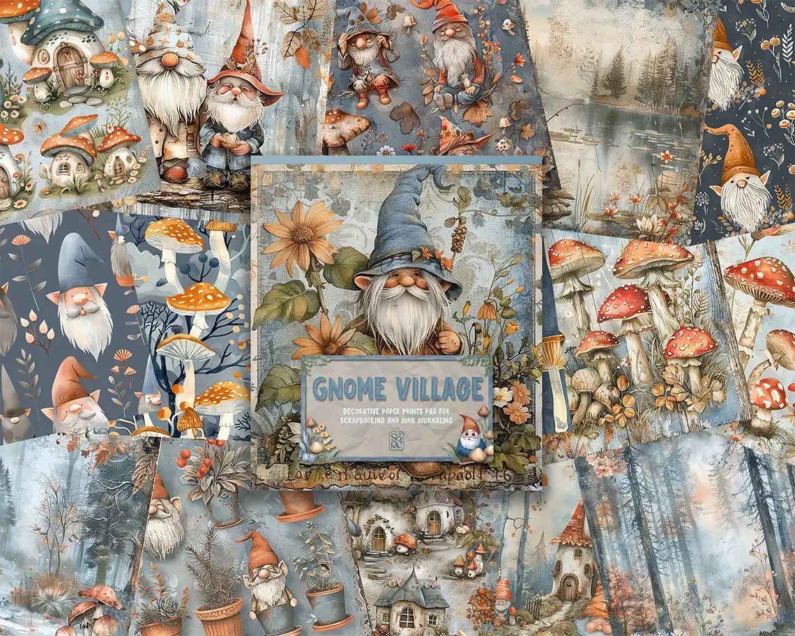 Gnome Village - ScrapBookResourceCo