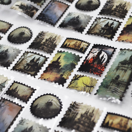 Haunted Manor : Stamp style Sticker Roll
