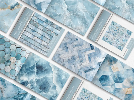 Light Powder Blue Marble