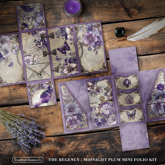 The Regency Midnight Plum Mini Folio Kit Style 1 DIGITAL DOWNLOAD