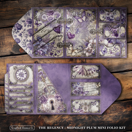 The Regency Midnight Plum Mini Folio Kit Style 2 DIGITAL DOWNLOAD