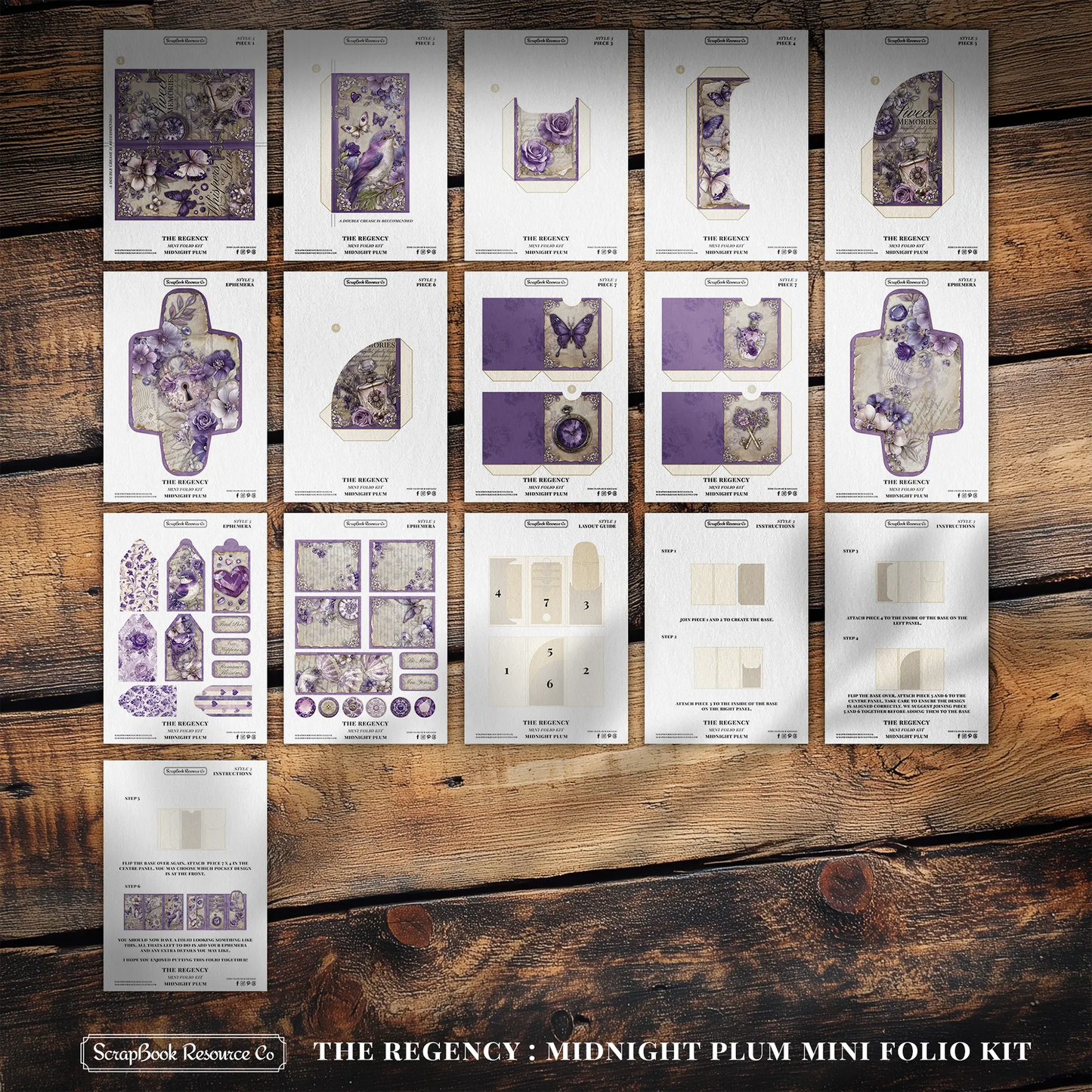 The Regency Midnight Plum Mini Folio Kit Style 3 DIGITAL DOWNLOAD