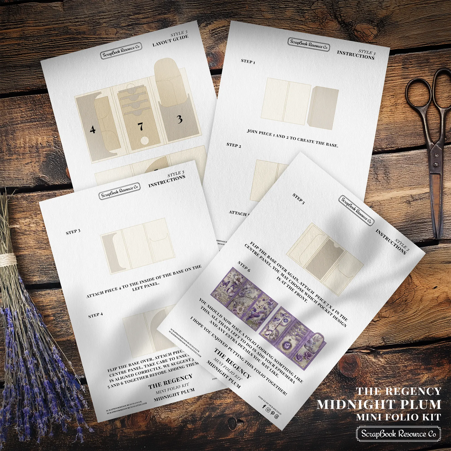 The Regency Midnight Plum Mini Folio Kit Style 3 DIGITAL DOWNLOAD