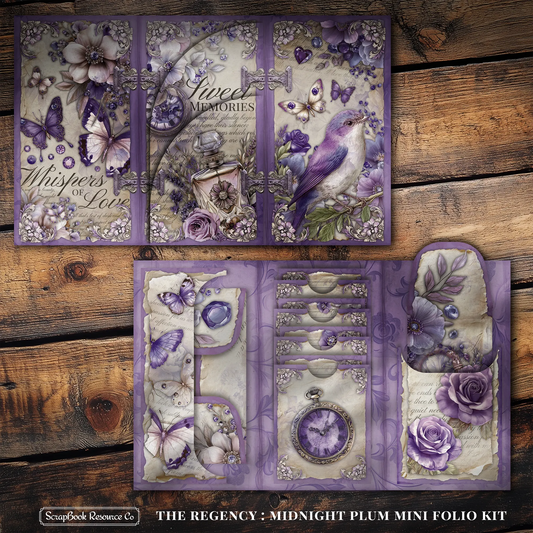 The Regency Midnight Plum Mini Folio Kit Style 3 DIGITAL DOWNLOAD