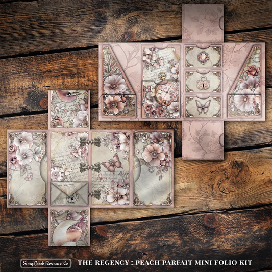 The Regency Peach Parfait Mini Folio Kit Style 1 DIGITAL DOWNLOAD