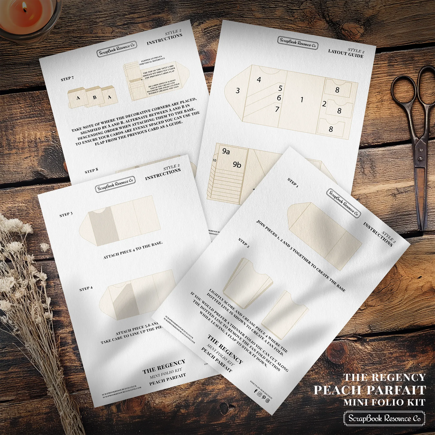 The Regency Peach Parfait Mini Folio Kit Style 2 DIGITAL DOWNLOAD