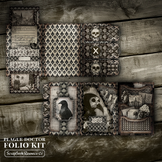 The Plague Doctor Mini Folio Kit Style 4 DIGITAL DOWNLOAD