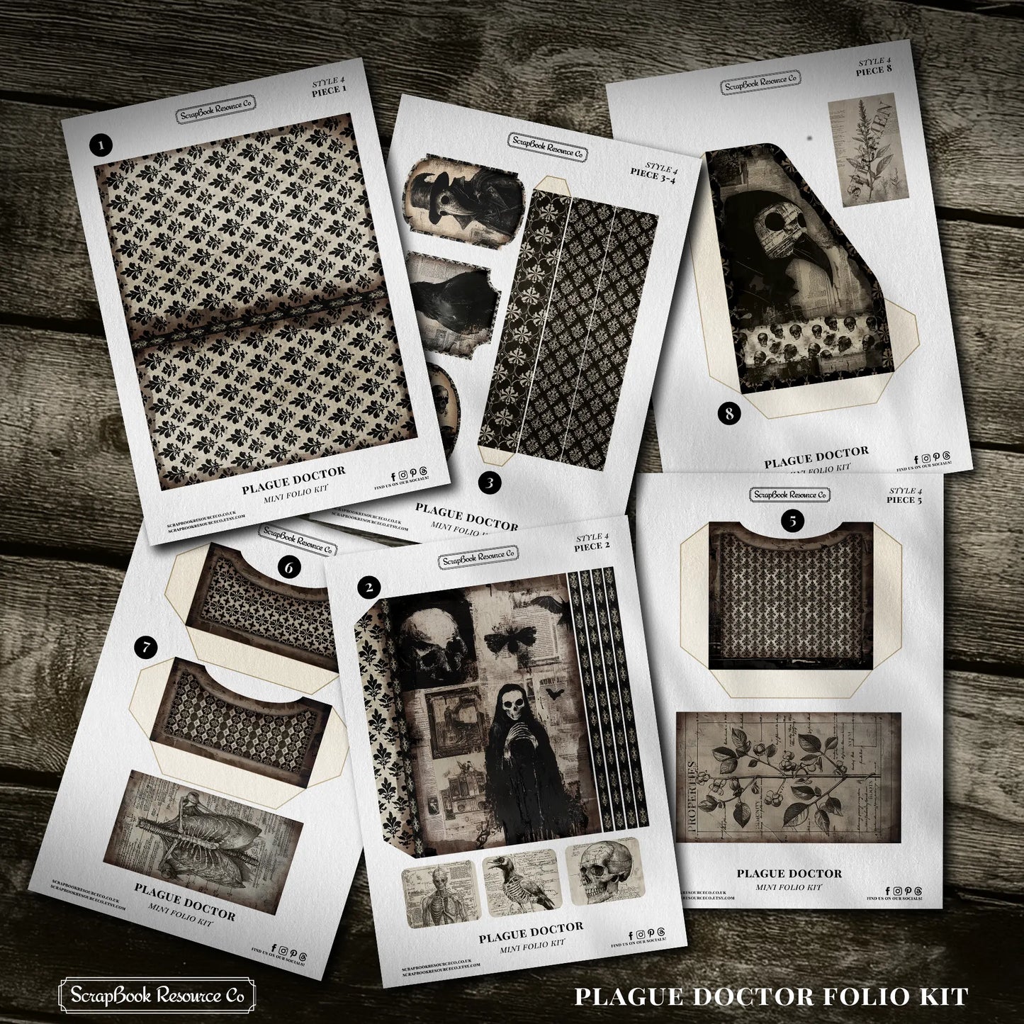 The Plague Doctor Mini Folio Kit Style 4 DIGITAL DOWNLOAD