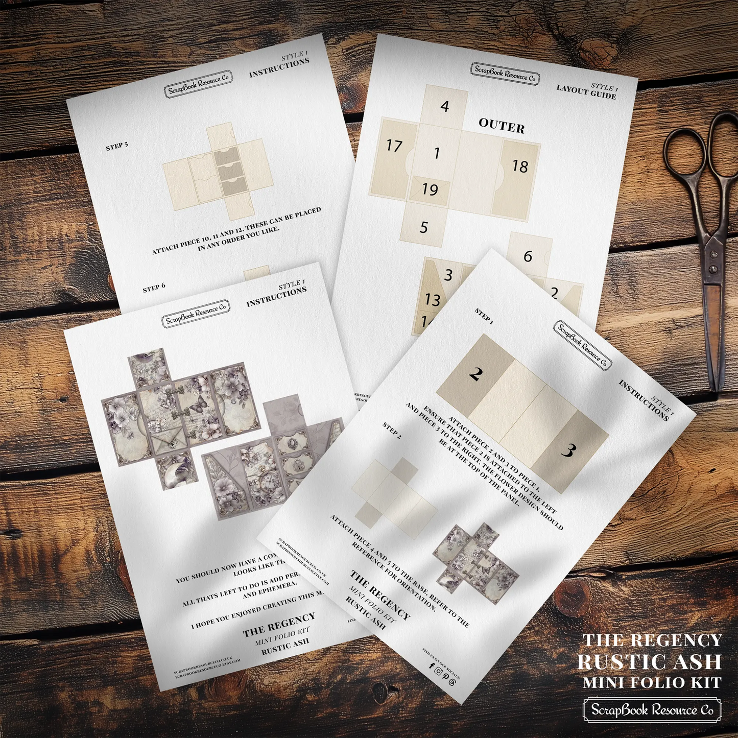 The Regency Rustic Ash Mini Folio Kit Style 1 DIGITAL DOWNLOAD