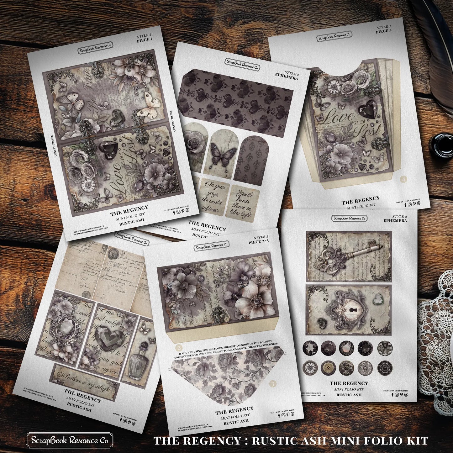 The Regency Rustic Ash Mini Folio Kit Style 2 DIGITAL DOWNLOAD
