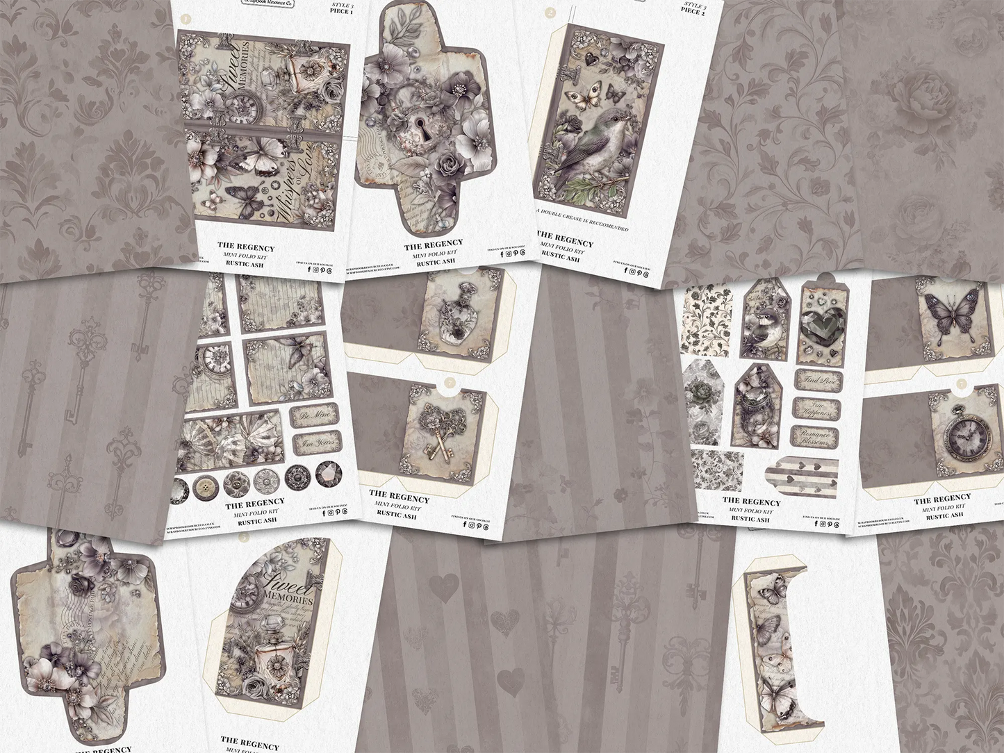 The Regency Rustic Ash Mini Folio Kit Style 3 DIGITAL DOWNLOAD