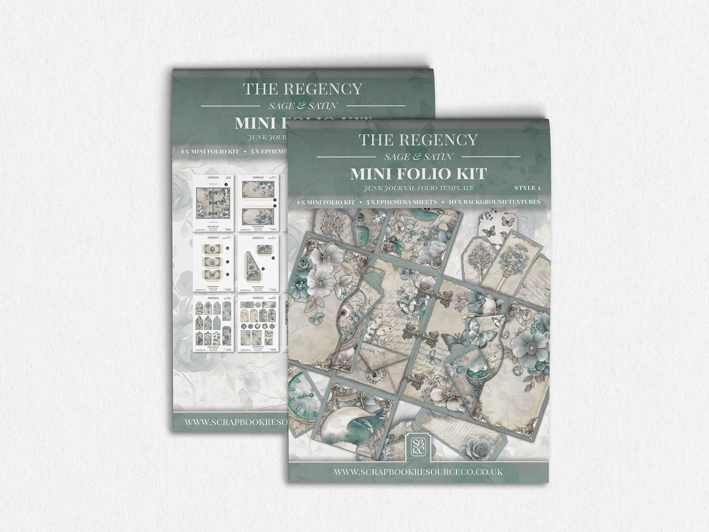 The Regency Sage & Satin Mini Folio Kit Style 1