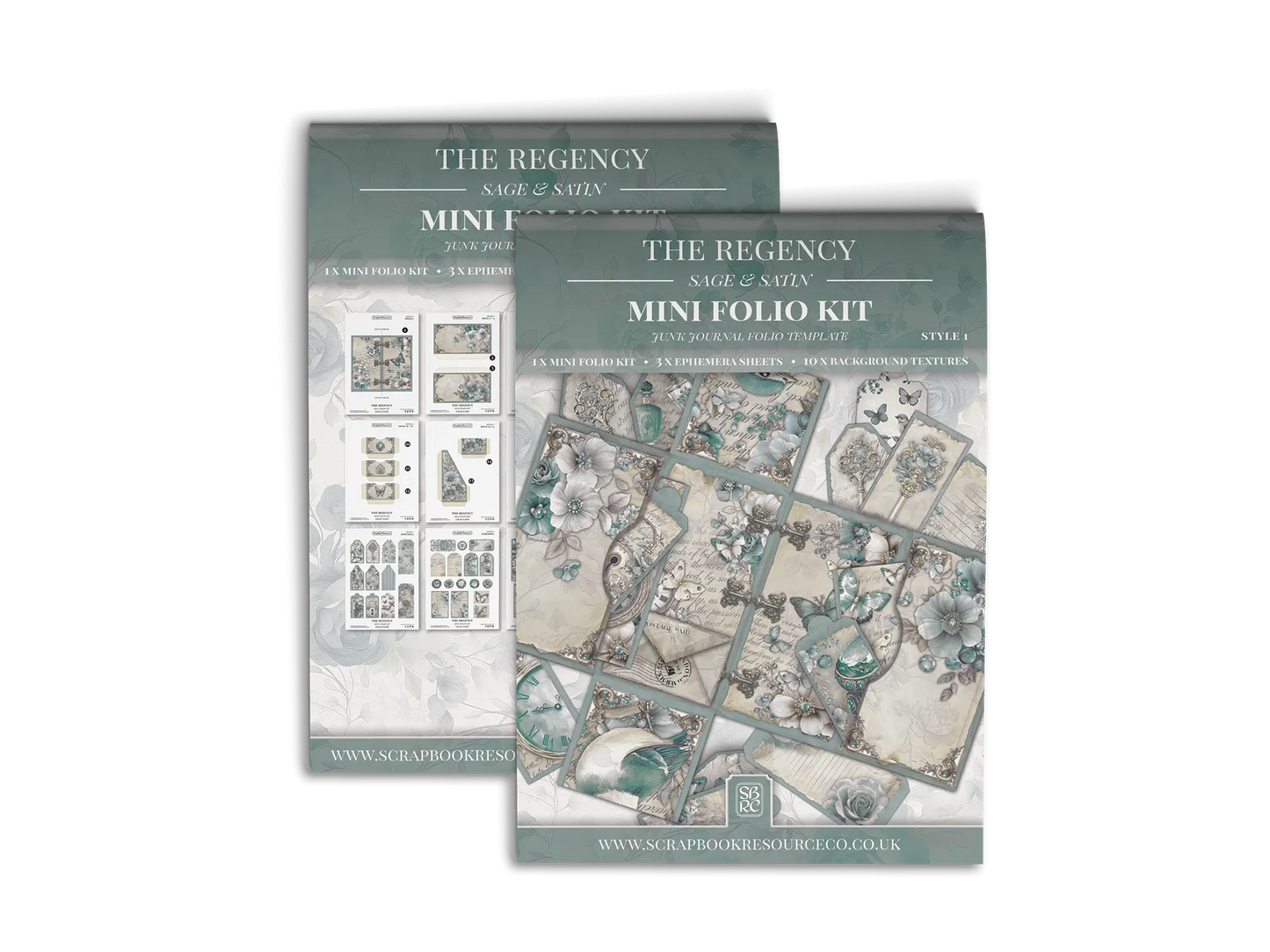 The Regency Sage & Satin Mini Folio Kit Style 1