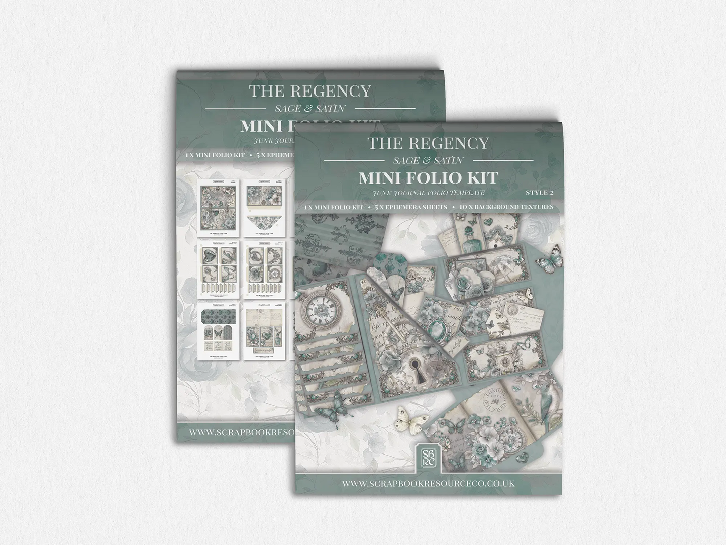 The Regency Sage & Satin Mini Folio Kit Style 2
