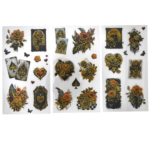 The Card and Roses : Gothic PET Strips