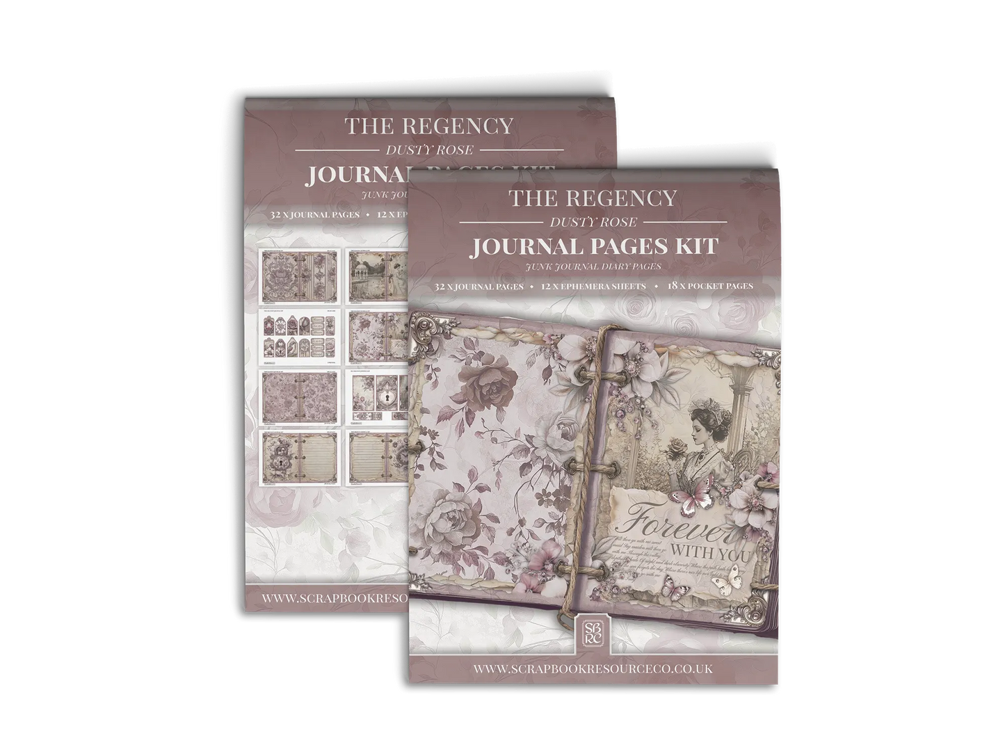 The Regency Dusty Rose Junk Journal Diary Pages Kit