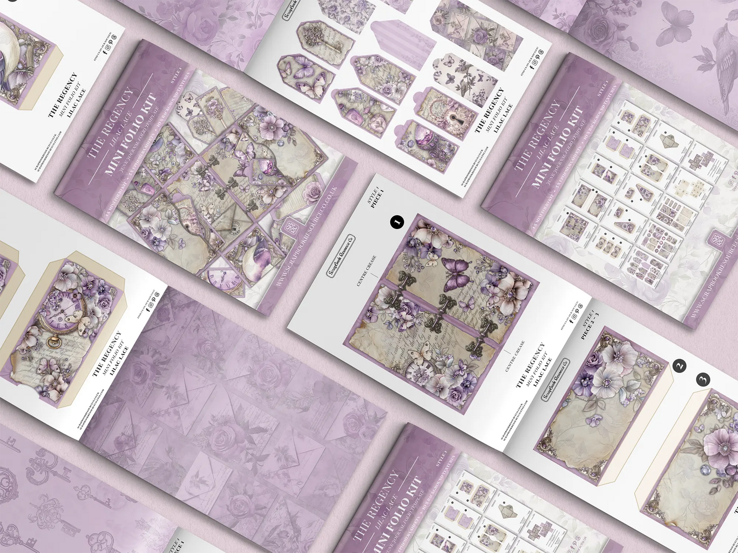 The Regency Lilac Lace Mini Folio Kit Style 1