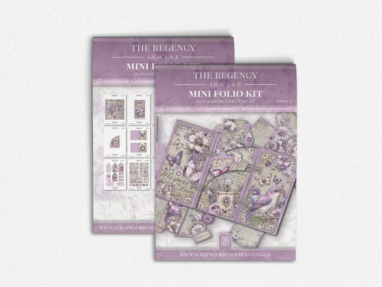 The Regency Lilac Lace Mini Folio Kit Style 3