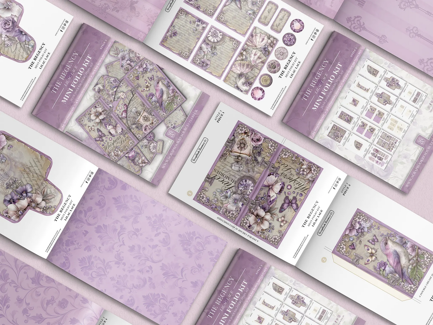 The Regency Lilac Lace Mini Folio Kit Style 3