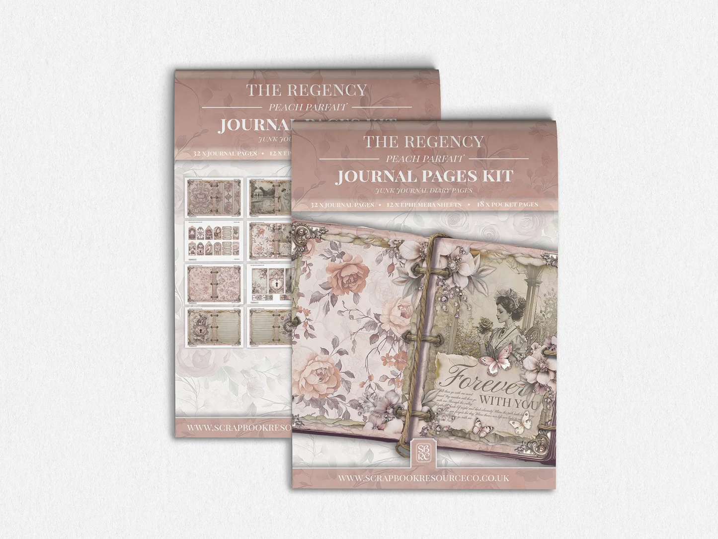 The Regency Peach Parfait Junk Journal Diary Pages Kit