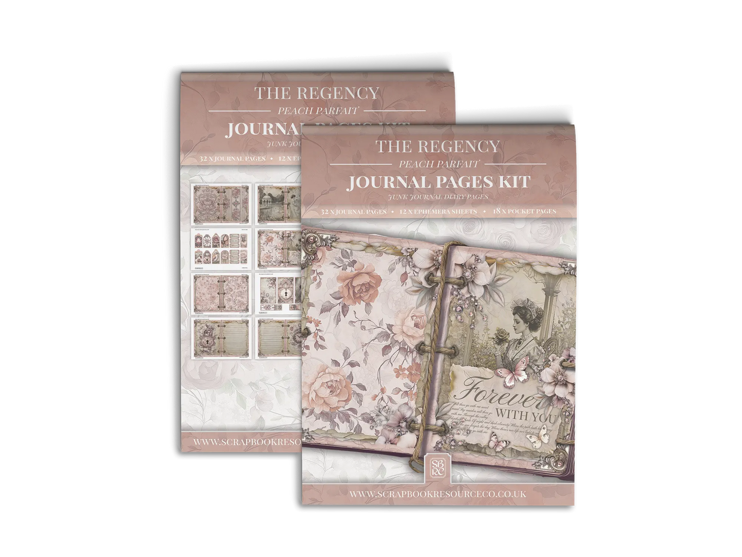 The Regency Peach Parfait Junk Journal Diary Pages Kit