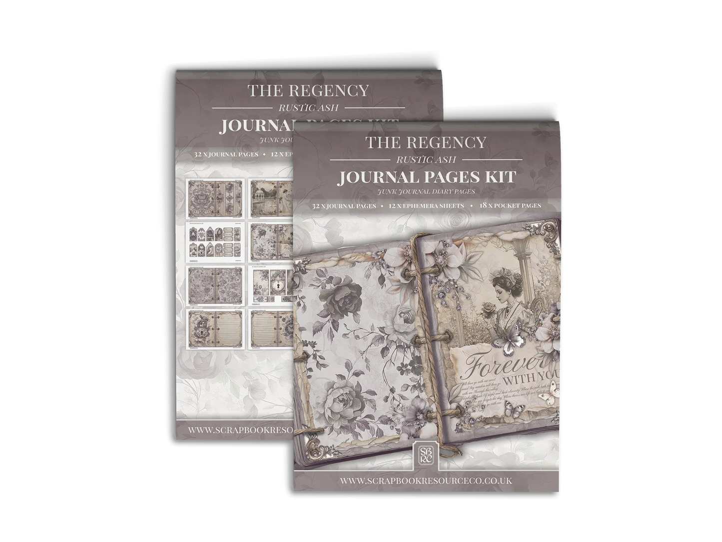 The Regency Rustic Ash Junk Journal Diary Pages Kit