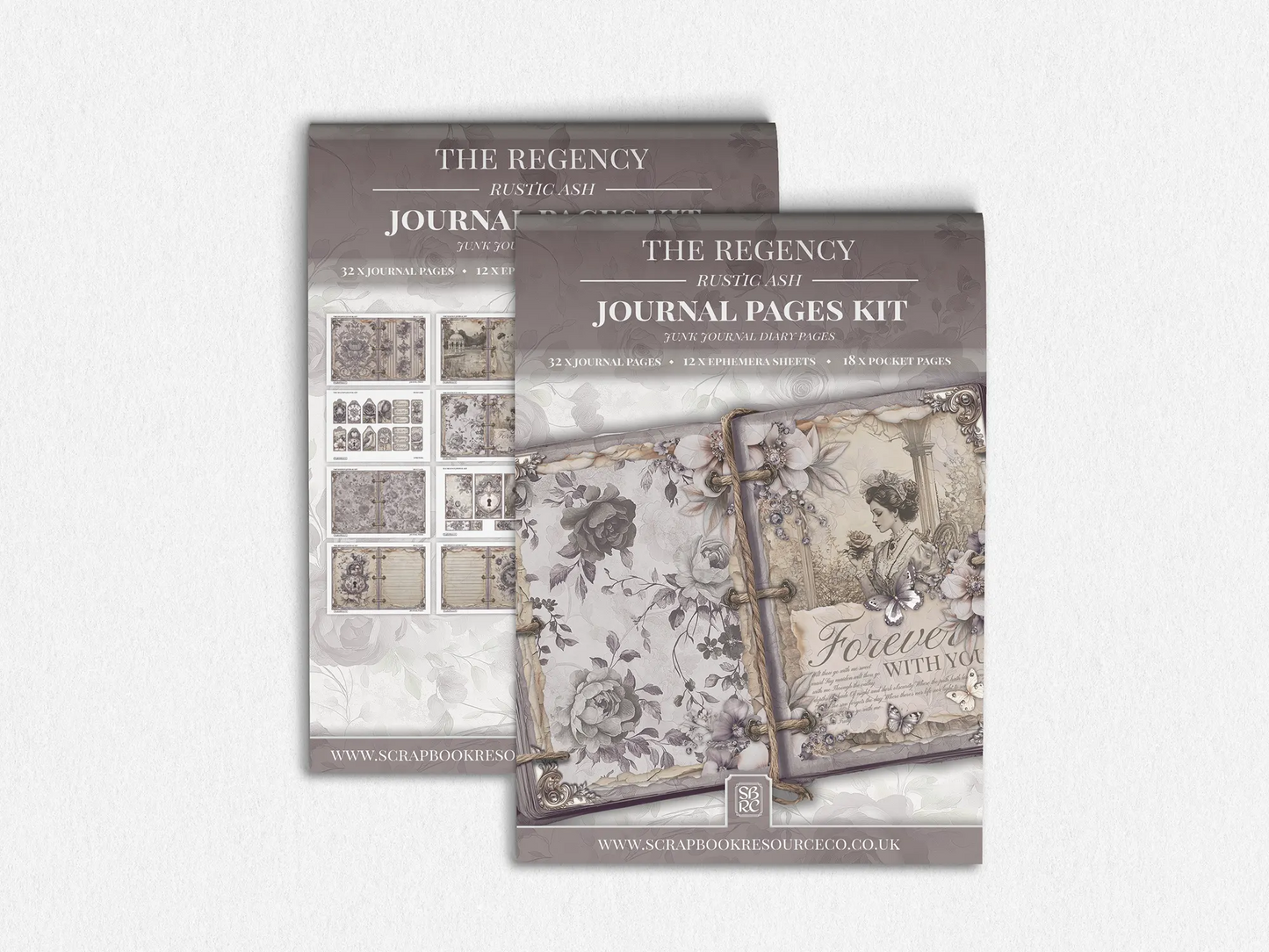 The Regency Rustic Ash Junk Journal Diary Pages Kit