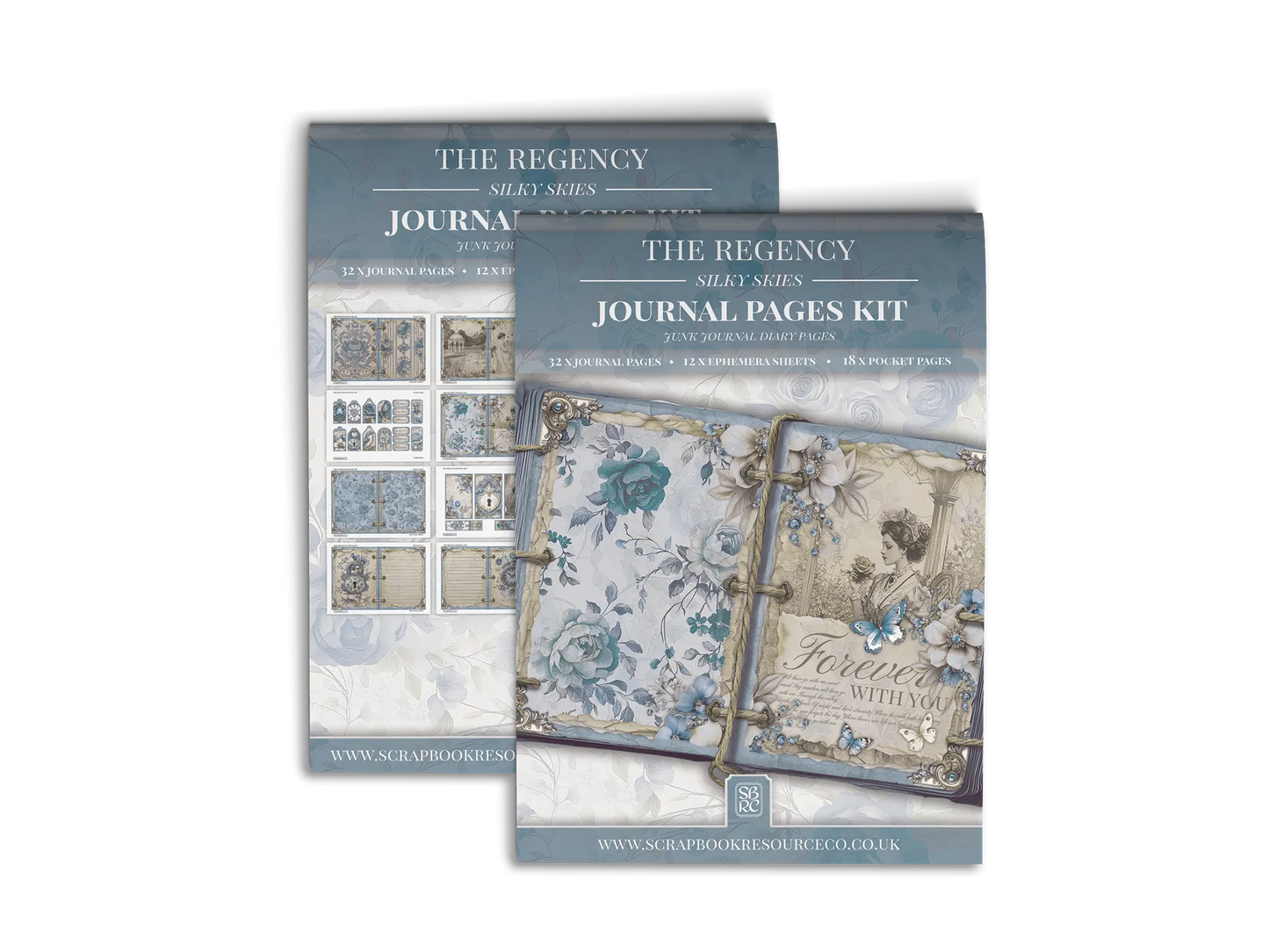 The Regency Silky Skies Junk Journal Diary Pages Kit