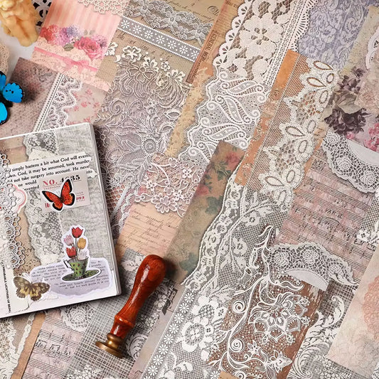 Vintage Lace 2 : Decorative Lace Paper Sheets - ScrapBookResourceCo