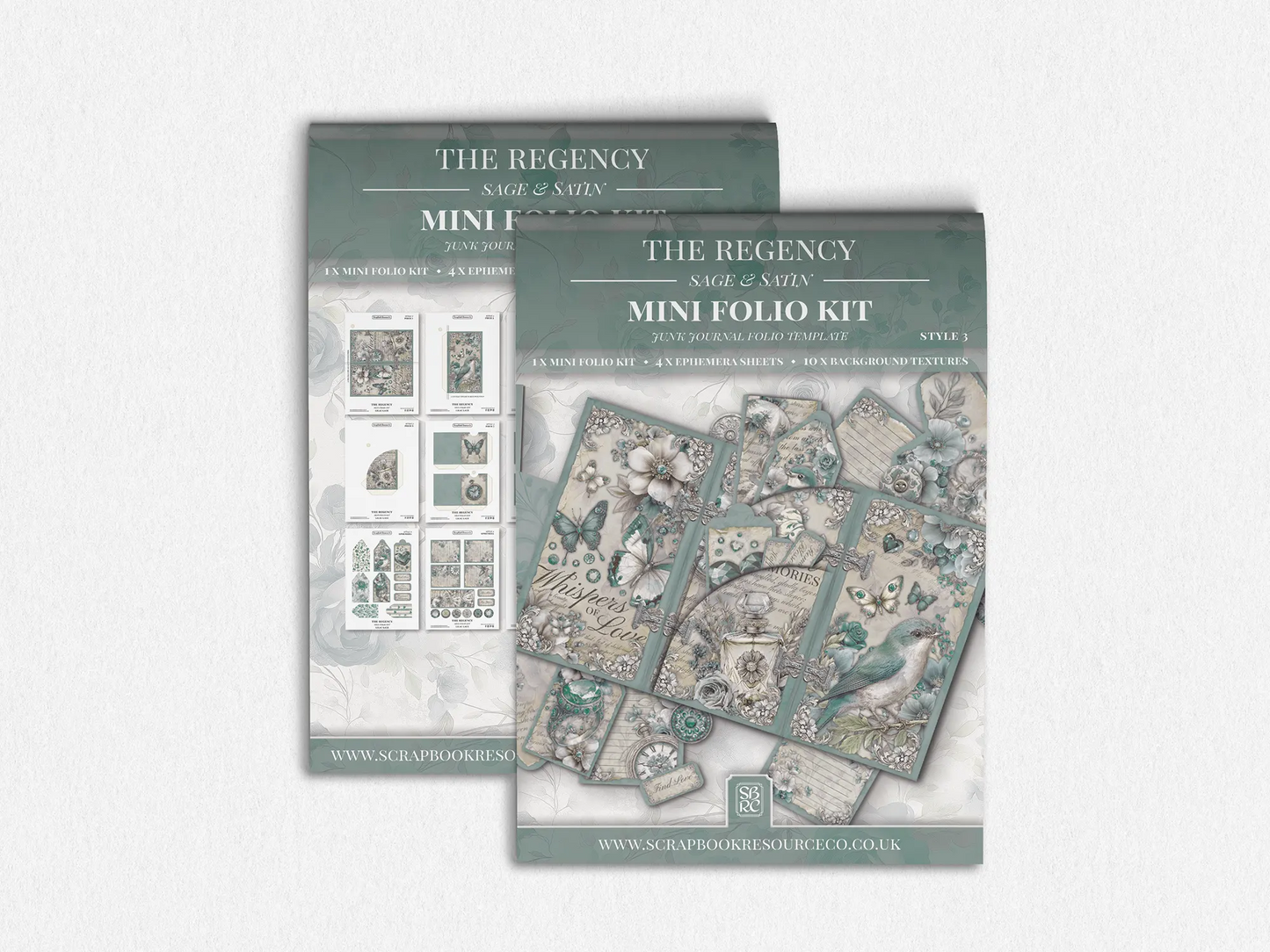 The Regency Sage & Satin Mini Folio Kit Style 3