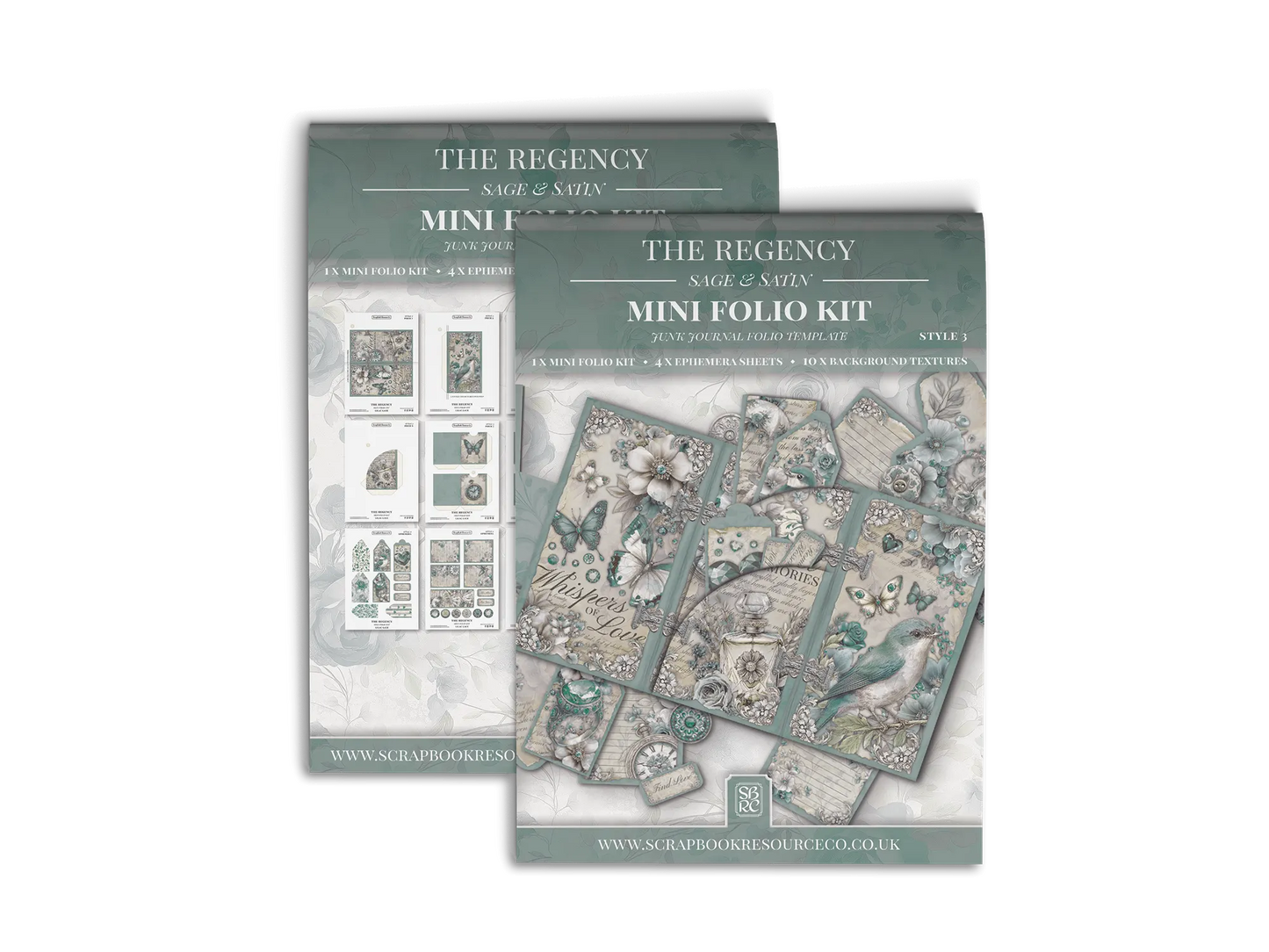 The Regency Sage & Satin Mini Folio Kit Style 3