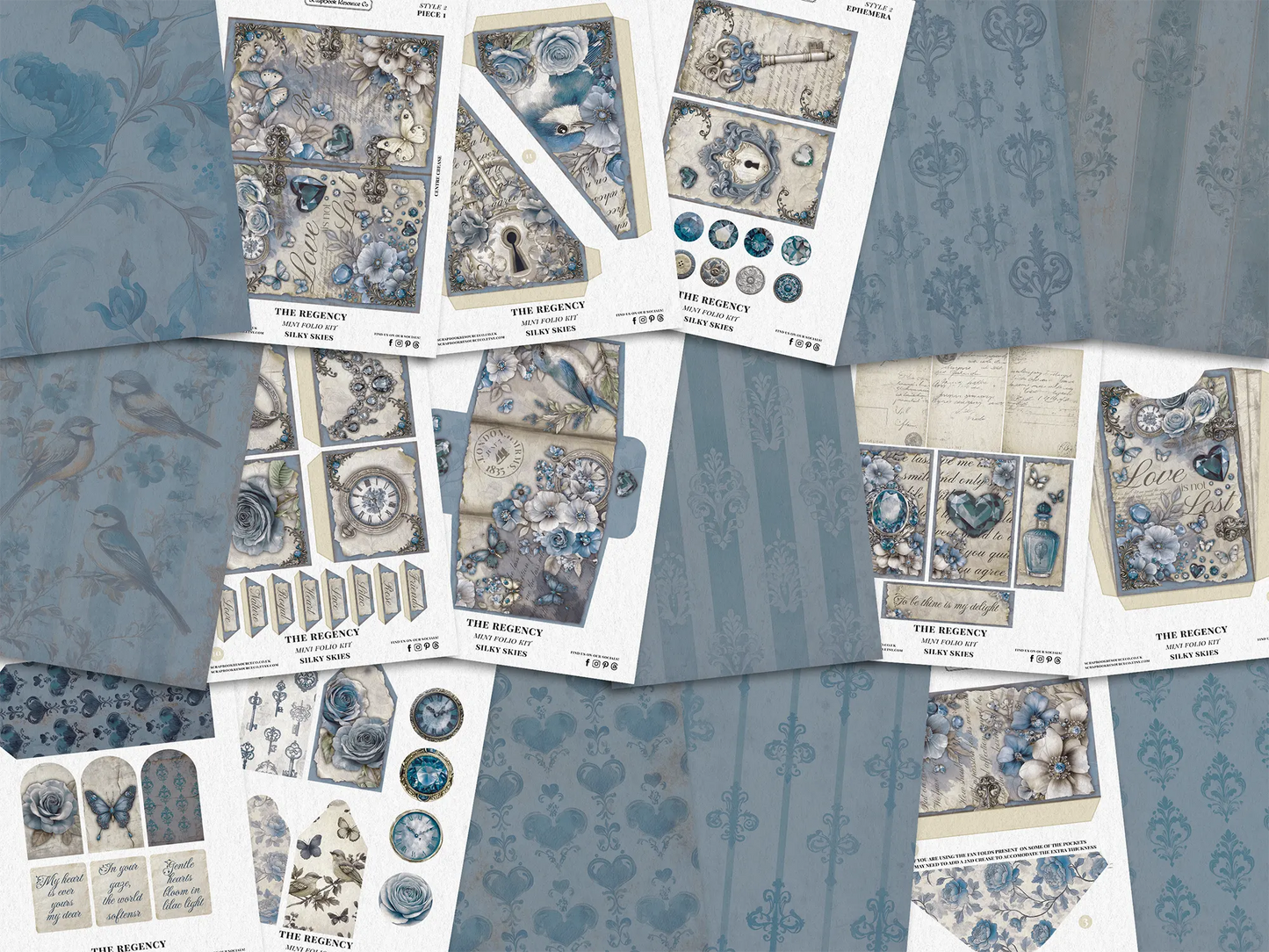 The Regency Silky Skies Mini Folio Kit Style 2 DIGITAL DOWNLOAD