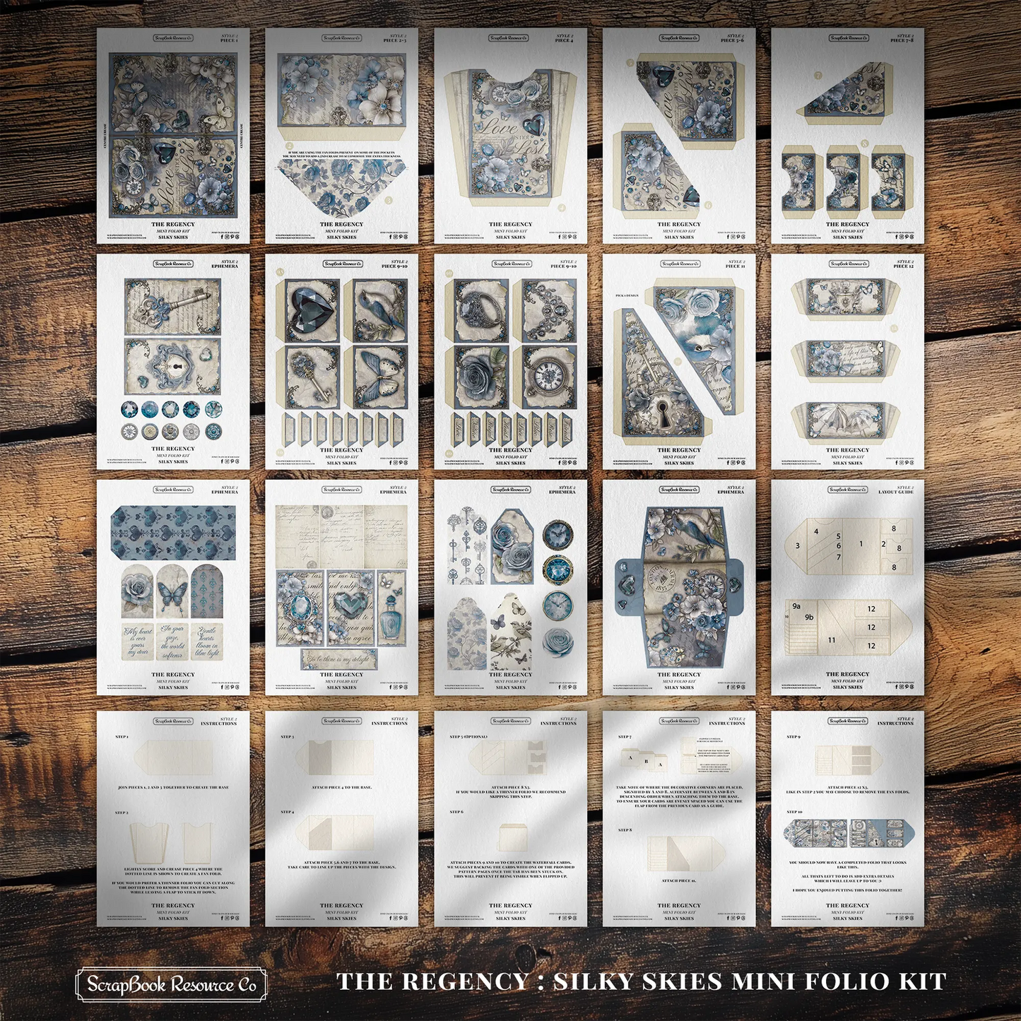 The Regency Silky Skies Mini Folio Kit Style 2 DIGITAL DOWNLOAD