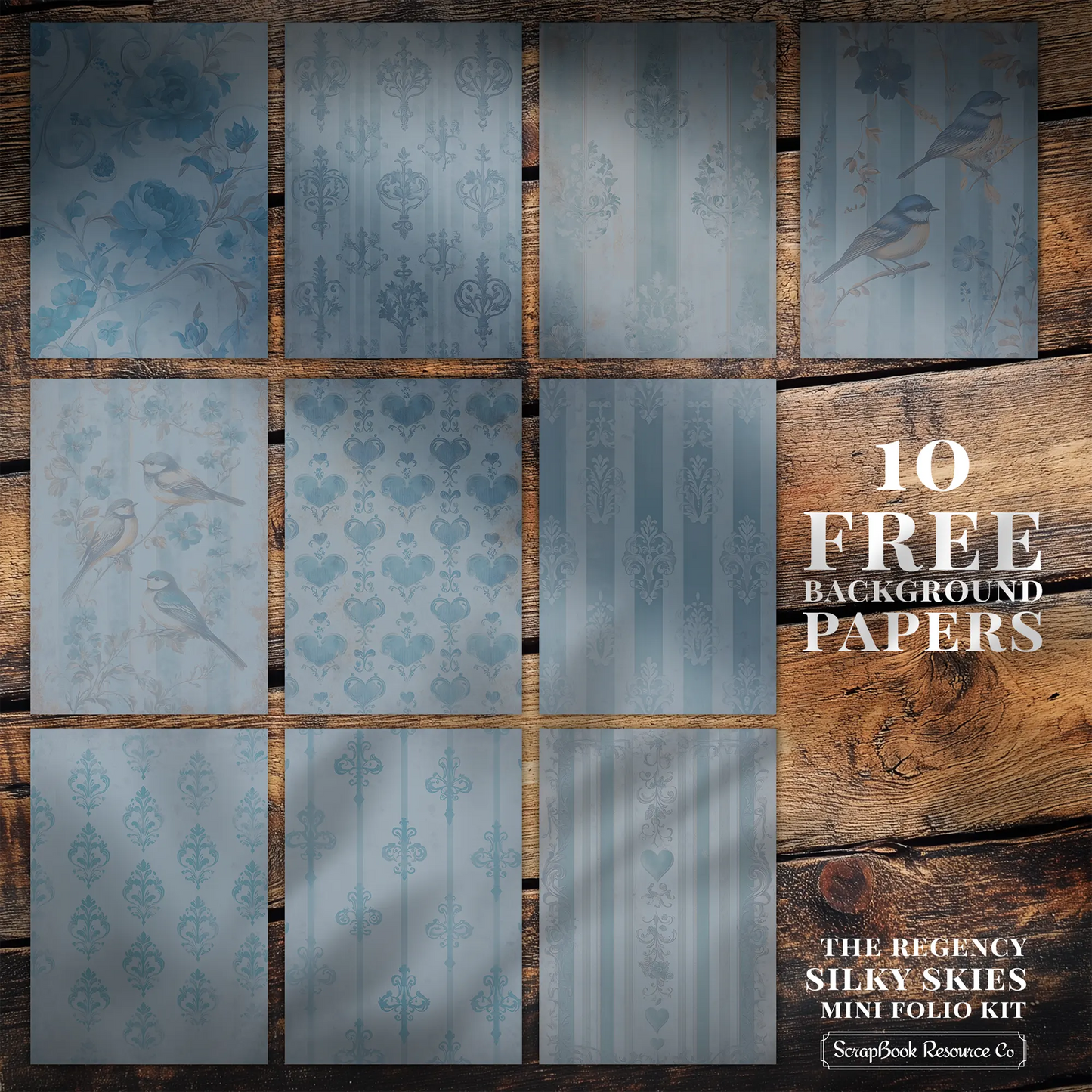 The Regency Silky Skies Mini Folio Kit Style 2 DIGITAL DOWNLOAD