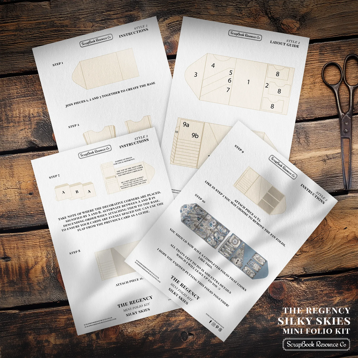 The Regency Silky Skies Mini Folio Kit Style 2 DIGITAL DOWNLOAD