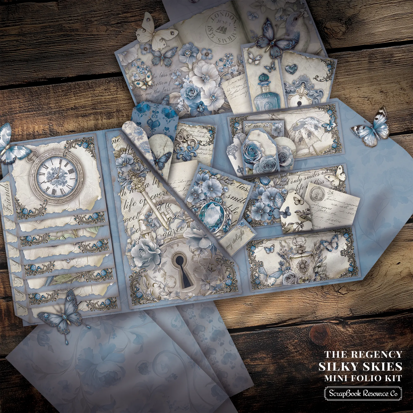 The Regency Silky Skies Mini Folio Kit Style 2 DIGITAL DOWNLOAD