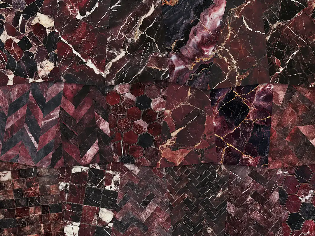 Dark Burgundy Marble