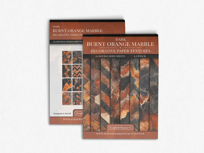 Dark Burnt Orange Marble