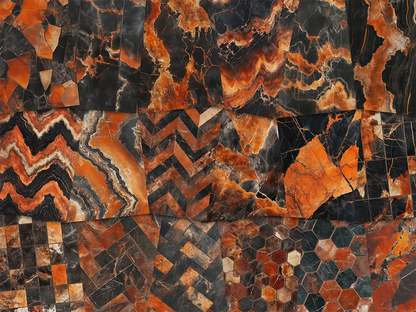 Dark Burnt Orange Marble